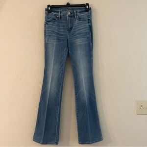 White House Black Market Medium Blue Everyday Soft Skinny Flare Jeans - 00S